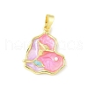 Brass Enamel Pendants KK-Z101-09G-C02-1