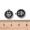 304 Stainless Steel Black Enamel Charms STAS-M102-17P-05-3