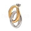 304 Stainless Steel Two Tone Stud Earrings EJEW-K310-02GP-4