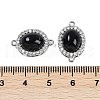 Brass Micro Pave Clear Cubic Zirconia Connector Charms KK-U043-50P-04-3