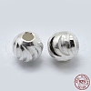 925 Sterling Silver Corrugated Spacer Beads STER-K171-42S-02-4