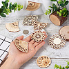  DIY Filigree Wood Dangle Earring Making Kit DIY-TA0009-68-6