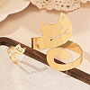 Cat Shape Alloy Cuff Bangles & Cuff Rings Sets FS-WGE4C4B-01-4