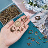   60Pcs 10 Styles Tibetan Style Alloy Toggle Clasps FIND-PH0020-12-3