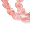 Cherry Quartz Glass Carved Beads Strands G-B136-E01-3