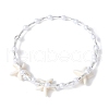 2Pcs 2 Colors Synthetic Turquoise Beaded Bangles BJEW-JB11588-5