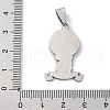 201 Stainless Steel Pendants STAS-Q342-05P-3
