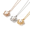 Flower Vacuum Plating 304 Stainless Steel Pendant Necklaces NJEW-G125-09-1