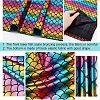 Sparkly Hologram Spandex Mermaid Printed Fish Scale Fabric AJEW-WH0289-90-3
