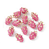 Brass Enamel Charms KK-G462-25LG-3