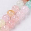 Natural Colorful Green Jade Beads Strands X-G-G757-01-8mm-2