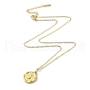 Ion Plating(IP) 304 Stainless Steel Pendant Necklaces for Women NJEW-B080-14G-2
