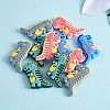 12Pcs 4 Colors Silicone Focal Beads JX755A-3
