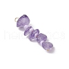 8Pcs 8 Styles Mixed Gemstone Chip Beaded Pendants PALLOY-JF03317-01-4