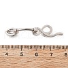 Alloy Rhinestone Snake Curved Barbell Belly Rings AJEW-R007-03P-03-5