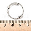 Brass Rotating Cuff Rings for Women RJEW-C132-01B-P-2