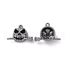 Rack Plating Alloy Enamel Pendants FIND-I037-12B-1