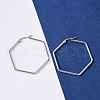 Tarnish Resistant 201 Stainless Steel Hoop Earrings EJEW-A052-25A-5
