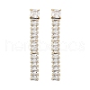 304 Stainless Steel Clear Cubic Zirconia Tassel Stud Earrings EJEW-Z094-01D-G02-4