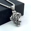 Independence Day American Eagle Head Cross Pendant Necklaces Punk Fashion Men's Hip Hop Jewelry GN6266-4