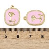 304 Stainless Steel Enamel Pendants STAS-L290-16G-3