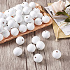 Spray Painted Natural Wood European Beads WOOD-TA0002-24B-5