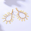 Elegant European Style Floral Tassel Brass Hoop Earrings SZ9502-4