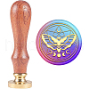 Brass Wax Seal Stamp with Handle AJEW-WH0184-1034-1