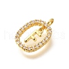 Brass Micro Pave Cubic Zirconia Pendants ZIRC-P123-01G-F01-2