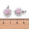 Brass Micro Pave Cubic Zirconia Pendants KK-N264-09P-3