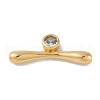 Brass Micro Pave Cubic Zirconia Beads KK-P283-18G-1