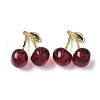 Cherry Alloy Resin Pendants FIND-M084-01G-1