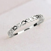 Hollow Out Heart Brass Finger Rings for Women FS-WG4469E-09-1