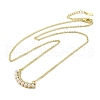 Brass Micro Pave Clear Cubic Zirconia Pendant Necklaces NJEW-B082-06A-G-2