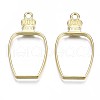 Rack Plating Alloy Bottle Open Back Bezel Pendants PALLOY-S047-31E-FF-1