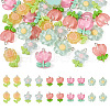 30Pcs 5 Colors Transparent Resin Pendants RESI-TA0001-68-1