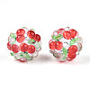 Fruit Round Resin Beads RESI-T059-03F-2