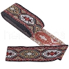 Ethnic Style Polyester Embroidery Ribbons OCOR-WH0078-103-1