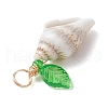 Natural Sea Shell Copper Wire Wrapped Pendants PALLOY-JF03610-03-5