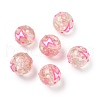 Luminous Handmade Enamel Gold Sand Glass Beads Strands LAMP-U004-08D-2