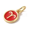 Real 18K Gold Plated Brass Enamel Charms KK-L216-001G-J-3