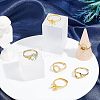 SUPERFINDINGS 6Pcs 3 Style Adjustable Brass Finger Ring Components FIND-FH0004-23-2