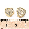 Brass Micro Pave Cubic Zirconia Beads KK-A252-11G-3