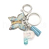 26Pcs Transparent Epoxy Resin & Transparent Acrylic & Faux Suede Tassel Keychain KEYC-JKC01202-16-2