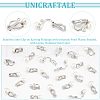 Unicraftale 24Pcs 4 Size 304 Stainless Steel Clip-on Earring Findings with Imitation Pearl Plastic Beaded STAS-UN0054-73-5