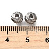 304 Stainless Steel Corrugated Beads STAS-V009-12E-P-2