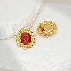 Fashionable Brass Flower Stud Earrings RY6584-2-2