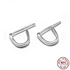 Anti-Tarnish 925 Sterling Silver Ice Pick Pinch Bails STER-L057-079A-5
