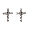 925 Sterling Silver Clear Cubic Zirconia Stud Earrings EJEW-Q030-04P-2