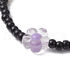3Pcs 3 Styles Glass Acrylic Beaded Strech Bracelet & Glass Seed Beads Stretch Bracelet Set for Women BJEW-JB11749-5